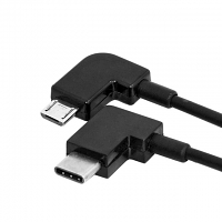 Type-C Male to microUSB Male Cable (Horizontal 90°)