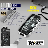 Xpower HU10 10-in-1 Aluminium Type-C Hub Combo