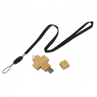Wooden Cross USB Memory Strap