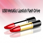 USB Metallic Lipstick Flash Drive