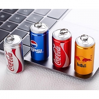 Mini Cans USB Flash Drive Keychain