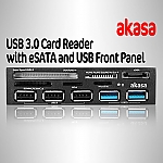 Akasa USB 3.0 Card Reader with eSATA and USB Front Panel