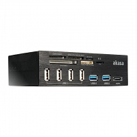Akasa InterConnect Pro USB Panel with USB 3.0 Card Reader and eSATA