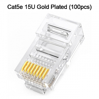 CAT5E FTP Ethernet RJ45 Plug, 100 pack, C5E-8P8C, CE Compliance
