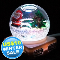 USB X'mas Liquid Crystal Ball 4-Port Hub