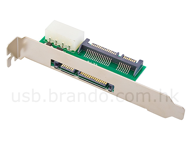 SATA Female to SATA Female Adapter + Power Bracket