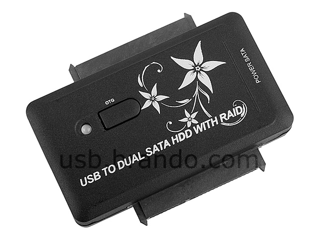USB/eSATA to Dual SATA HDD Adapter with RAID support + OTG