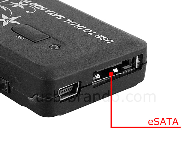 USB/eSATA to Dual SATA HDD Adapter with RAID support + OTG