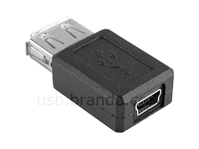 USB 2.0 A Female to Mini-B 5-pin Female Adapter