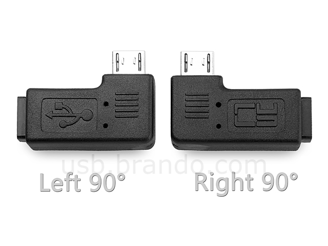 Micro-B Male to Micro-B Female Adapter (Horizontal 90°)