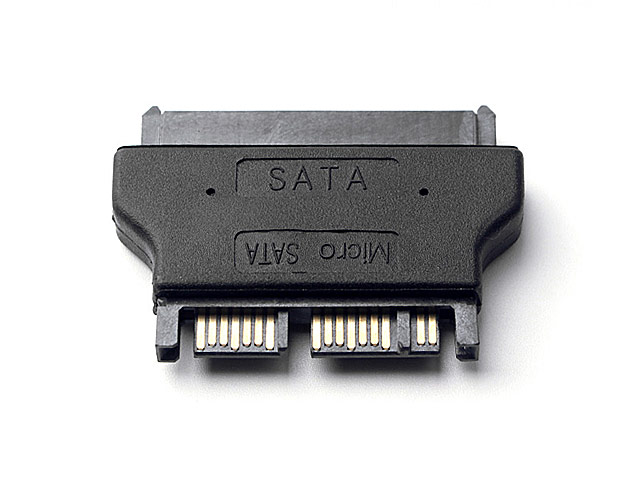 micro SATA (7+9-pin) Male to SATA 22-Pin Female Adapter