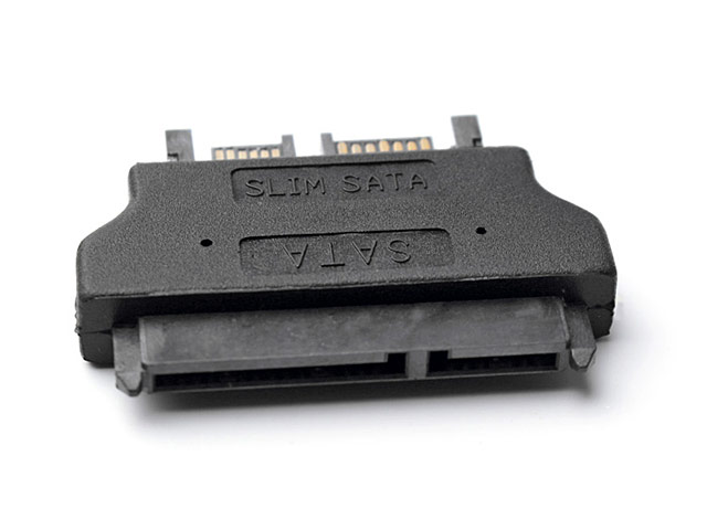 Slim SATA (7+6-pin) Male to SATA 22-Pin Female Adapter