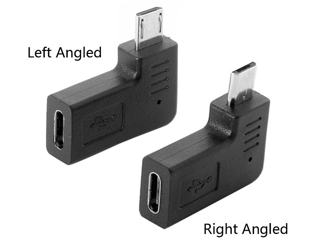 Micro-B Male to Type-C Female Adapter (Horizontal 90°)