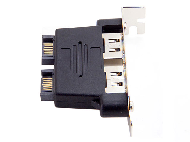 Dual SATA 7-Pin Port Male to eSATA 7-Pin Male Adapter