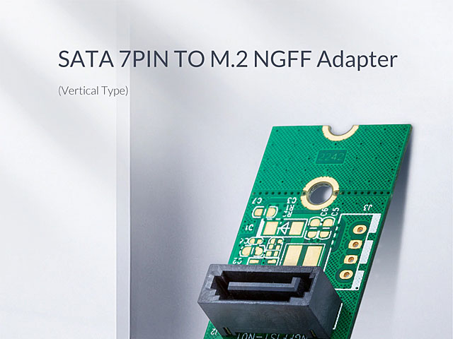 SATA 7-Pin to M.2 NGFF Adapter (Vertical Type)