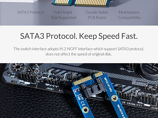 SATA 7-Pin to mSATA Adapter