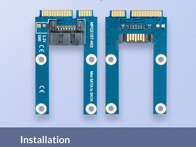 SATA 7-Pin to mSATA Adapter