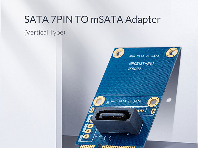 SATA 7-Pin to mSATA Adapter (Vertical Type)