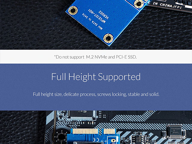 SATA 7-Pin to mSATA Adapter (Vertical Type)