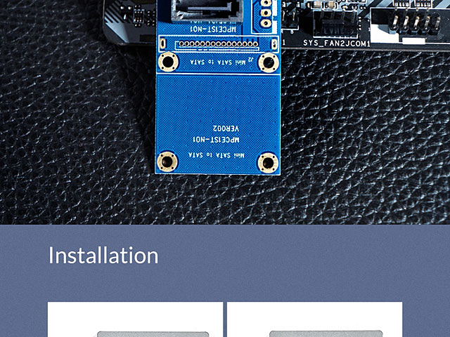 SATA 7-Pin to mSATA Adapter (Vertical Type)