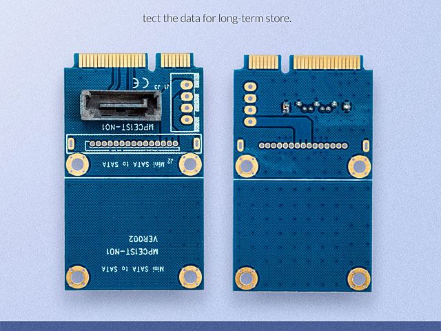 SATA 7-Pin to mSATA Adapter (Vertical Type)