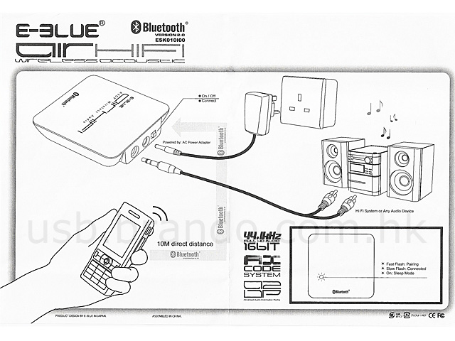 E-blue A2DP Bluetooth Audio Receiver