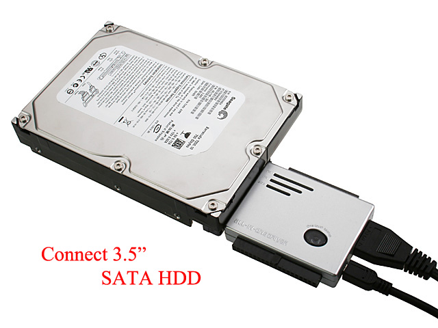 USB 2.0 To SATA/IDE Adapter With One Touch Backup