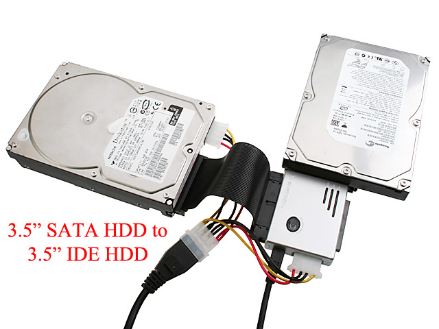 USB 2.0 To SATA/IDE Adapter With One Touch Backup