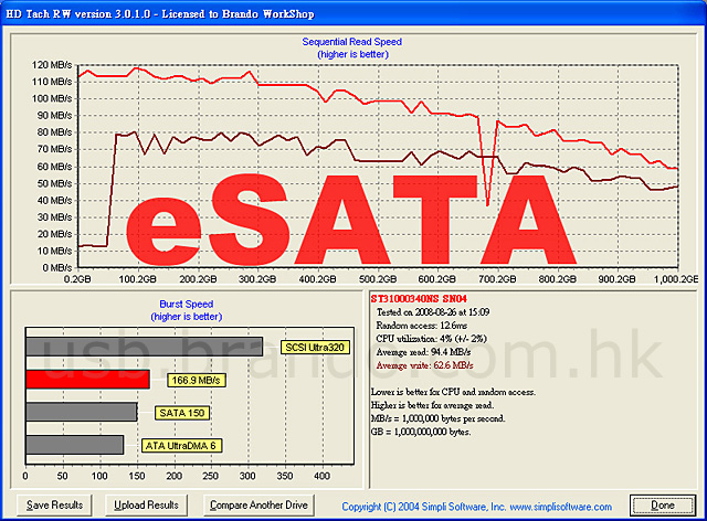 USB + eSATA to SATA adapter