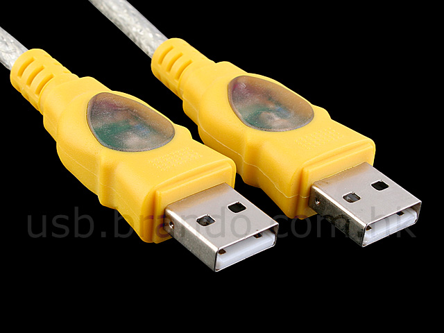 USB A Male to USB A Male Cable with Flashing LED