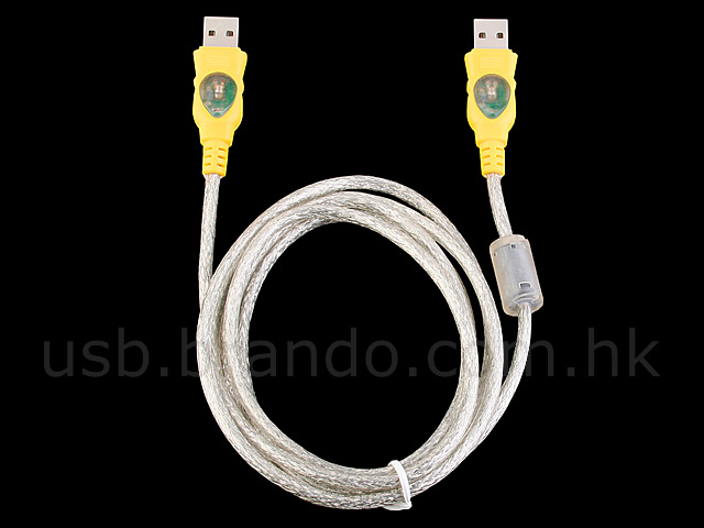 USB A Male to USB A Male Cable with Flashing LED