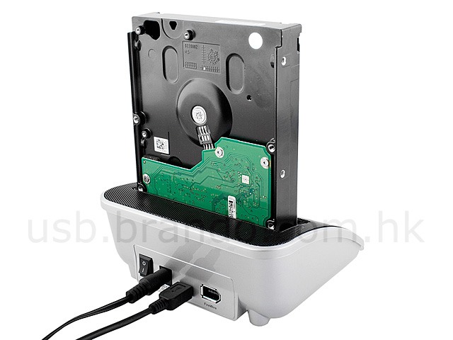 SATA HDD Dock Station with 2-Port Hub + Firewire 1394A