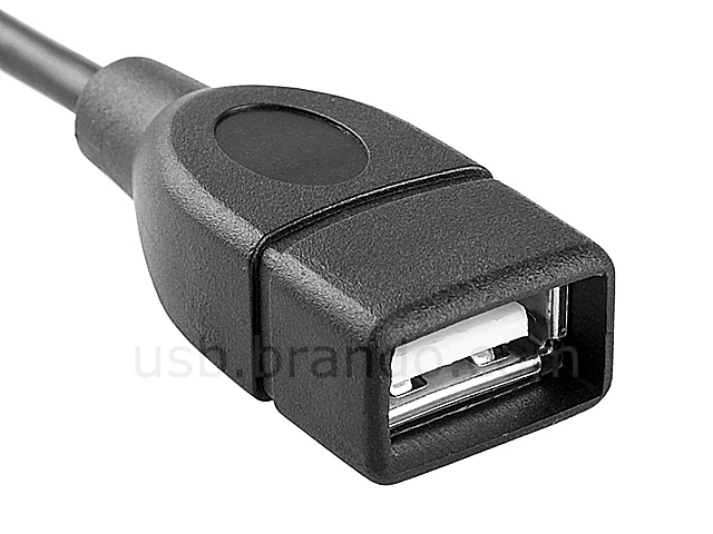 USB 2.0 A Female to Micro-B Male Short Cable (90°)