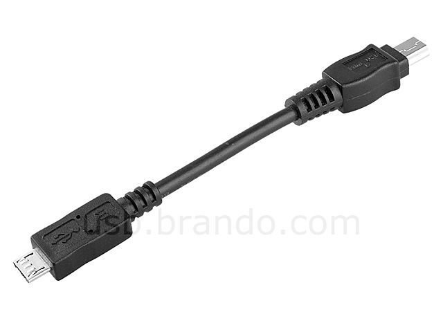 Mini-B 5-pin Male to Micro-B Male Short Cable