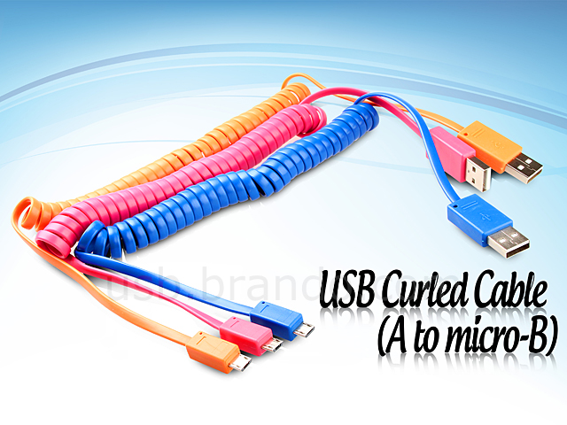 USB Curled Cable (A to micro-B)