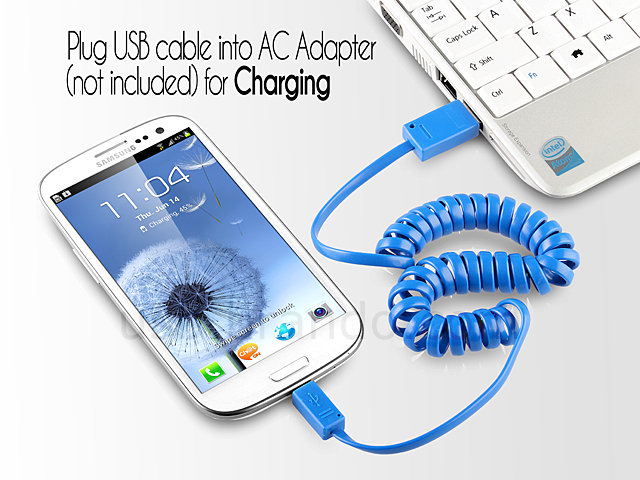 USB Curled Cable (A to micro-B)