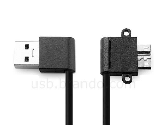 USB 3.0 A Male (Left 90°) to USB 3.0 micro B Male (Angled) Short Cable