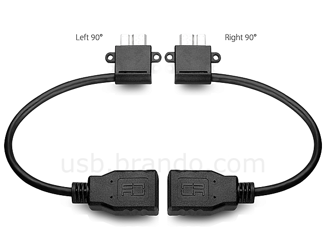 USB 3.0 MicroUSB OTG Cable (90°)