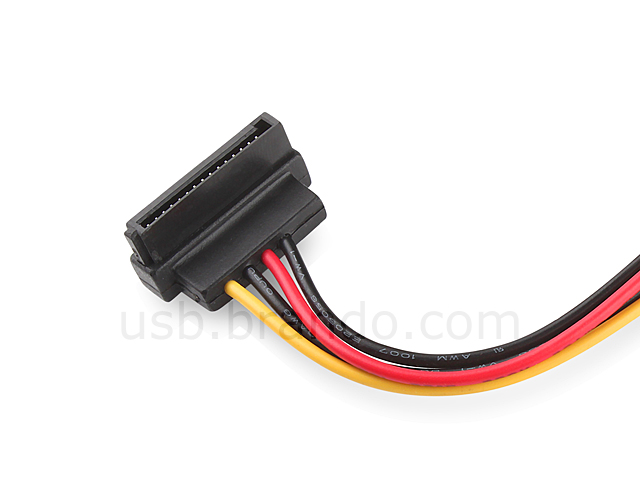 4-pin Mini-plug to SATA Power Cable (90°)