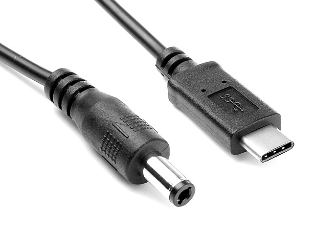 USB 3.1 Type-C Male to DC 5.5 2.5mm Power Plug Cable (80cm)