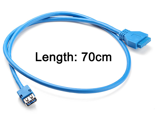 USB 3.0 20-Pin Header Male to USB 3.0 Type-A Female Cable