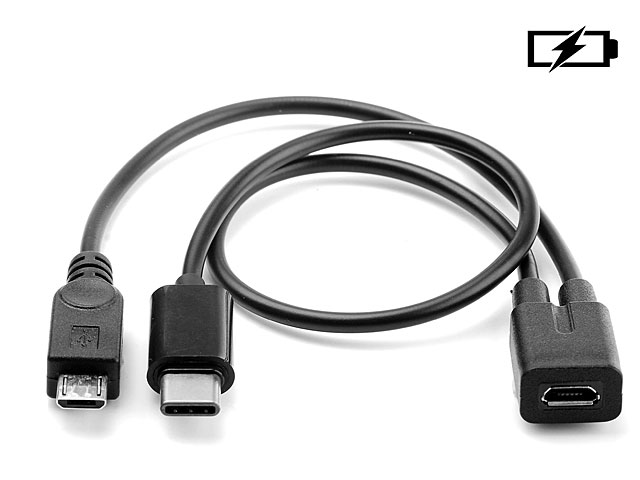 statistieken pomp gracht Micro USB Female to USB 3.1 & Micro USB Male Splitter Extension Charge Cable