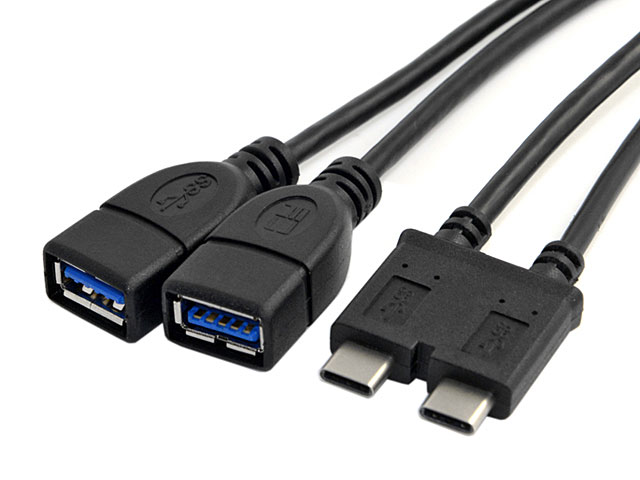 Usb to double on sale usb cable