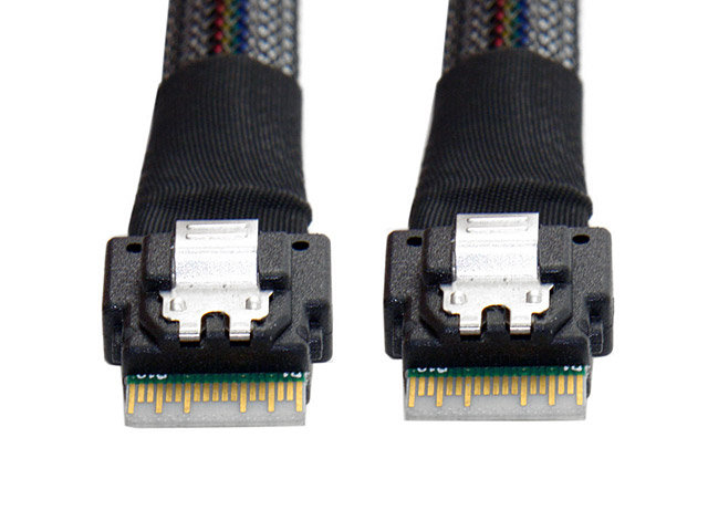 Slim SAS 4.0 SFF-8654 4i 38pin Host to SFF-8654 38pin Target Raid Cable