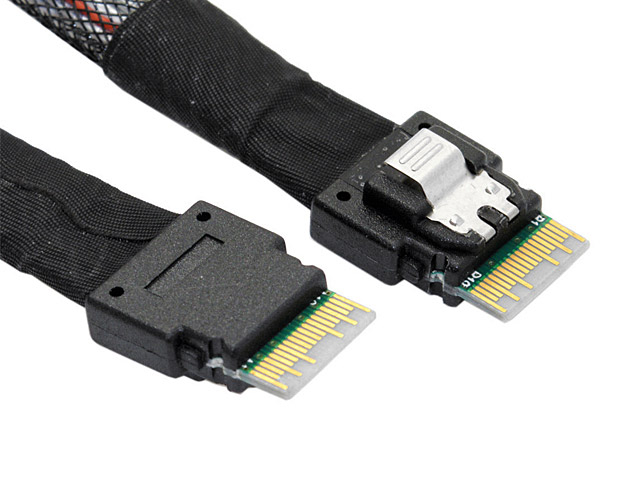 Slim SAS 4.0 SFF-8654 4i 38pin Host to SFF-8654 38pin Target Raid Cable