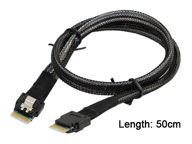 Slim SAS 4.0 SFF-8654 4i 38pin Host to SFF-8654 38pin Target Raid Cable