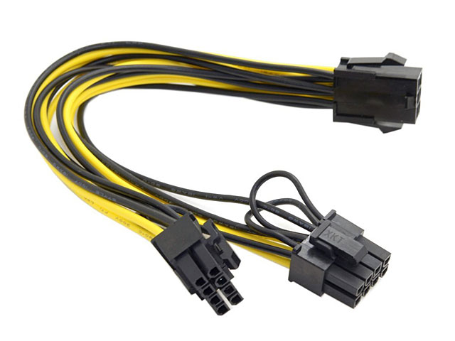 PCI-E ATX 6Pin Male to Dual 8Pin & 6Pin Female Video Card Splitter Power