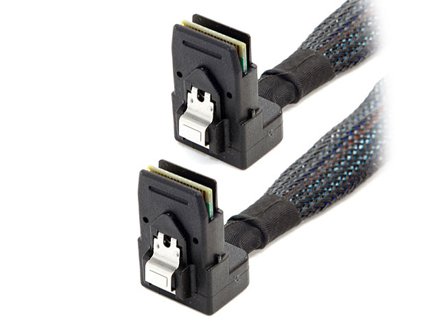 Mini SAS SFF-8087 90D Angled to Angled SFF-8087 Server Data Cable