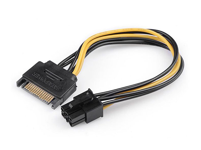 SATA 15-Pin Male 6-Pin Female Express Card Power Cable