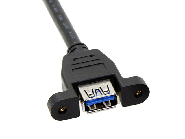 USB 3.0 20-Pin Header Male (90°) to USB 3.0 Type-A Female Cable